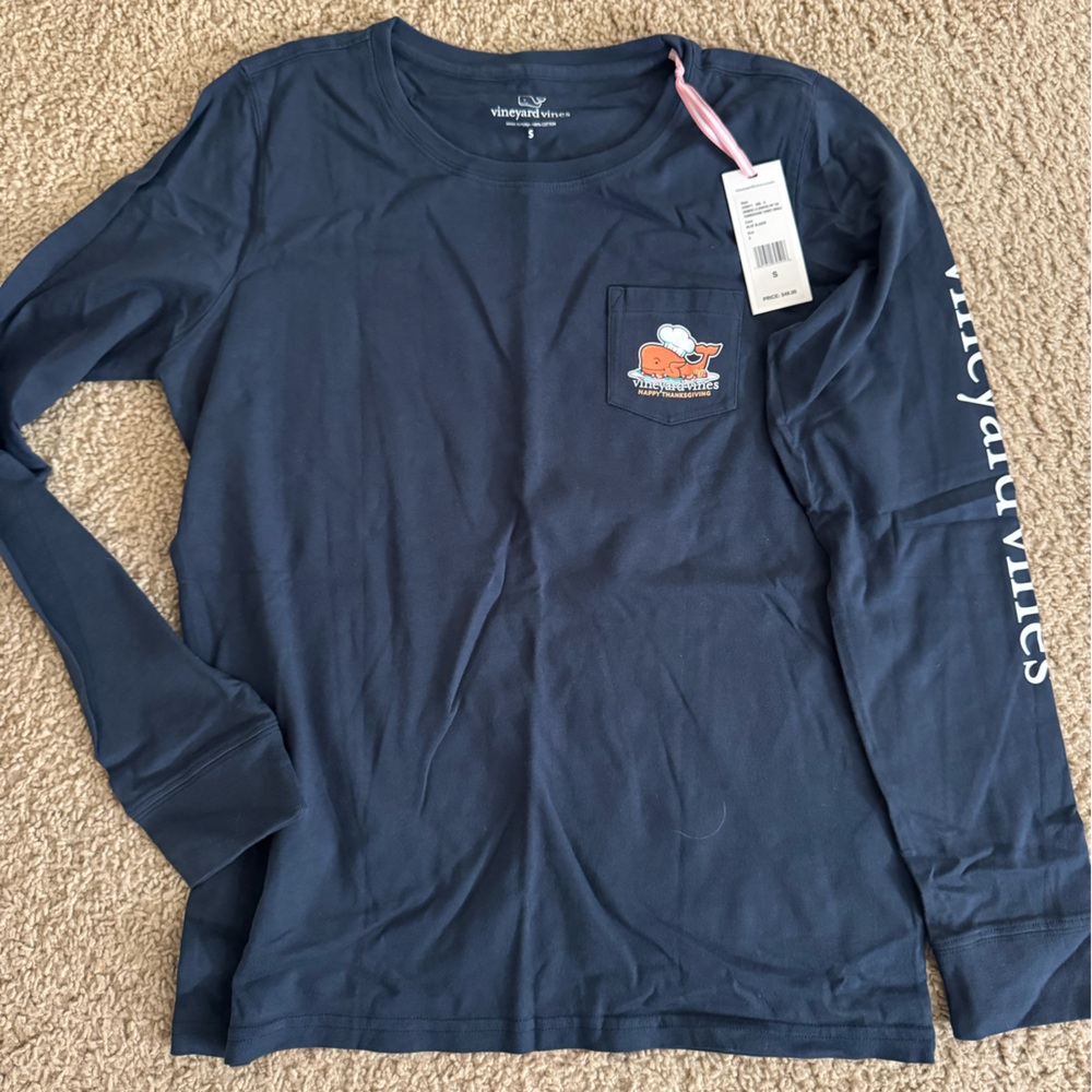 Happy thanksgiving vineyard vines long sleeved shirt